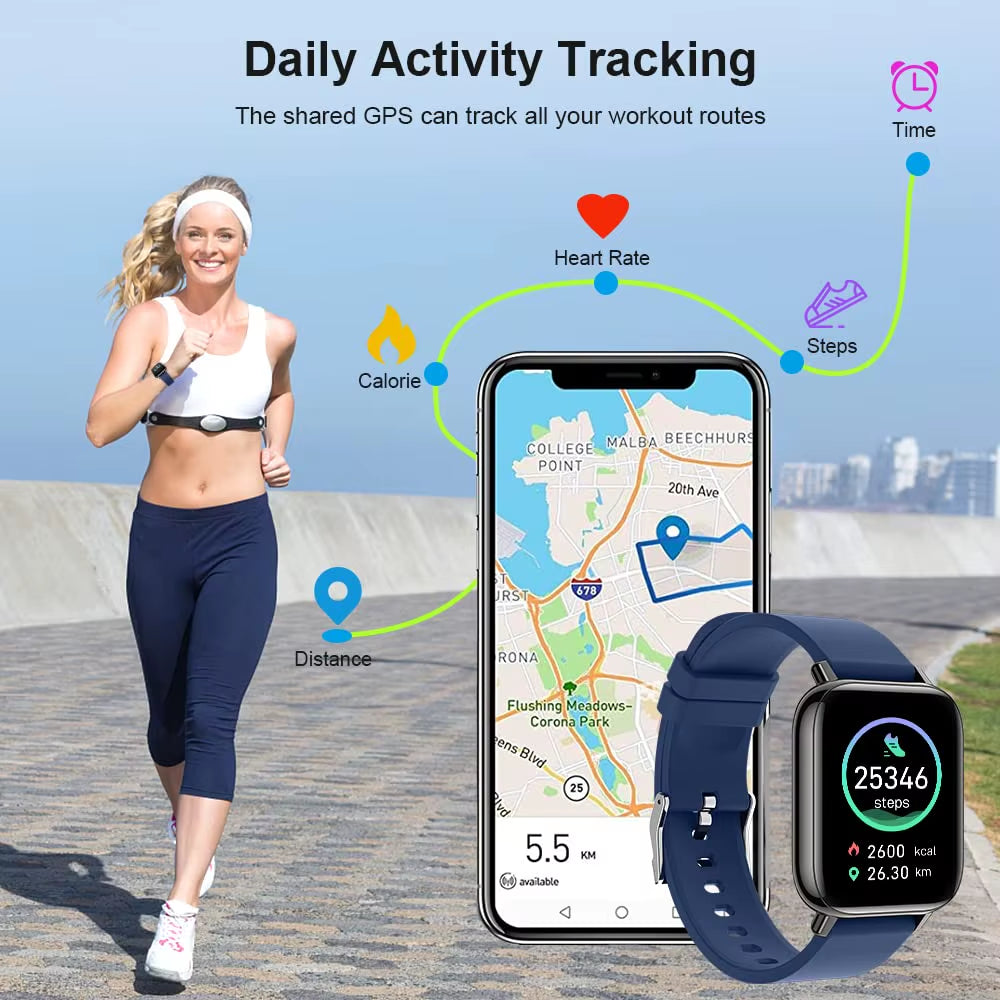 Smart Watch, Fitness Tracker Watch for Men Women, 1.69'' Touch Smartwatch Fitness Watch with Ultra Thin Watch.