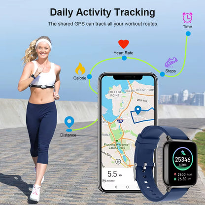 Smart Watch, Fitness Tracker Watch for Men Women, 1.69'' Touch Smartwatch Fitness Watch with Ultra Thin Watch.