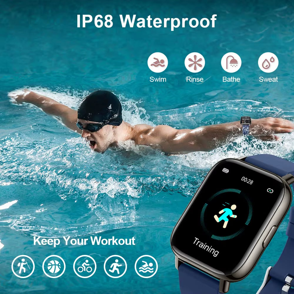 Smart Watch, Fitness Tracker Watch for Men Women, 1.69'' Touch Smartwatch Fitness Watch with Ultra Thin Watch.